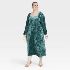 NWT Ava & Viv Crushed Velvet Dress